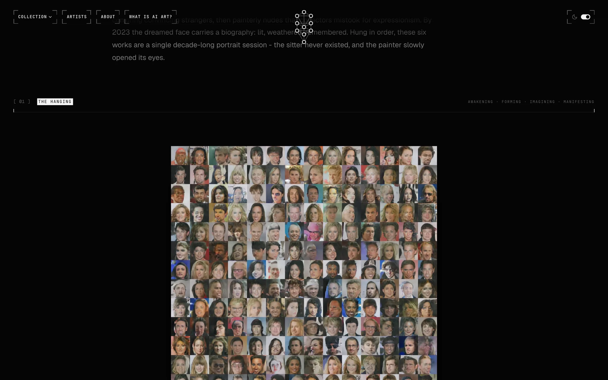 The Learning the Face exhibition: a dense hang of faces across the decade